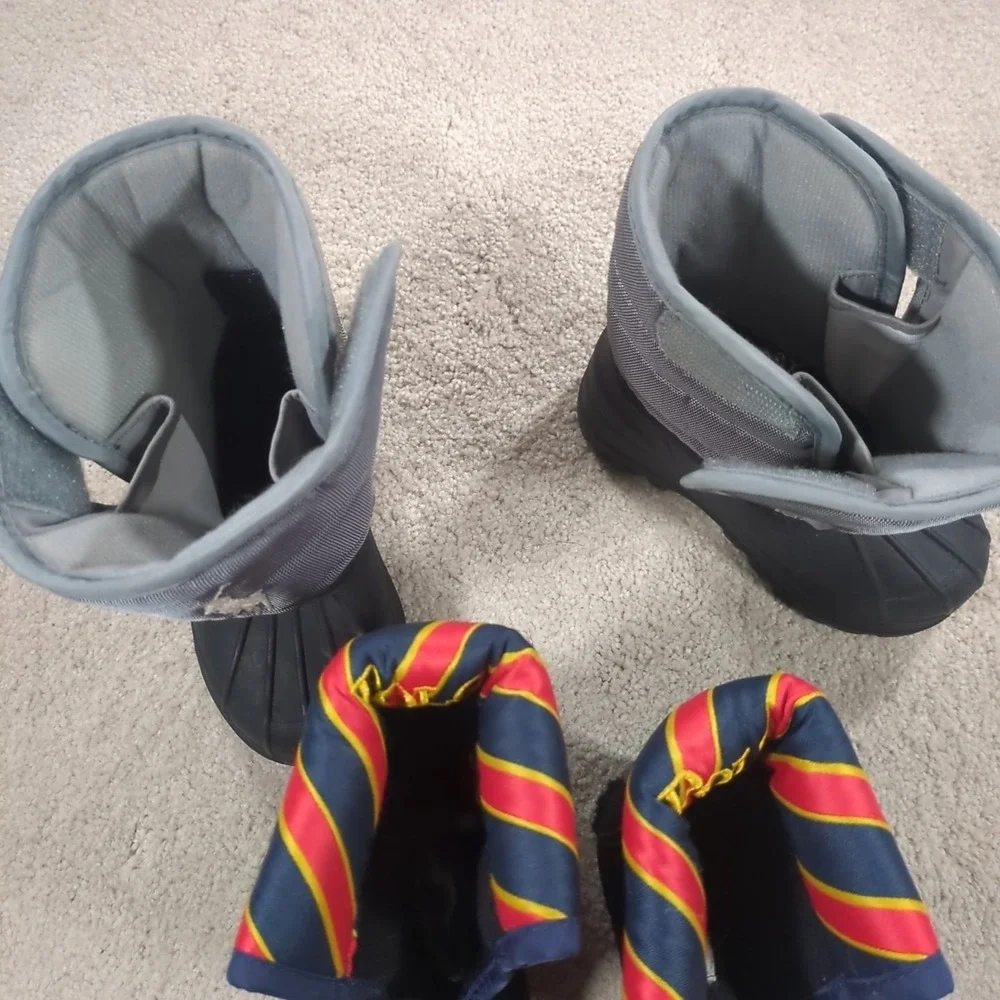 Polo Ralph Lauren Vancouver EZ Snow Boots Toddler‎ Unisex Size 5 Waterproof Gray